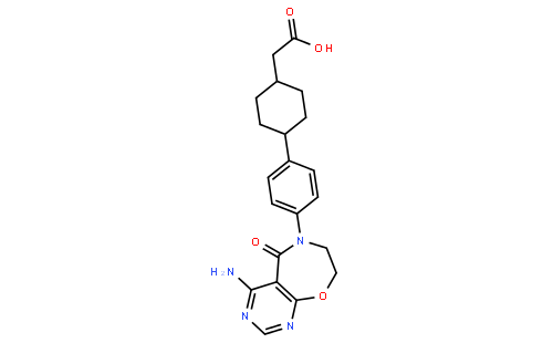 反式-4-[4-(4-氨基-7,8-二氢-5-氧代嘧啶并[5,4-F][1,4]氧氮杂卓-6(5H)-基)苯基]环己烷乙酸