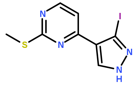 4-(3-Iodo-1H-pyrazol-4-yl)-2-(methylthio)pyrimidine