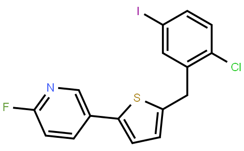 2-(2-氯-5-碘苯甲基)-5-(3-(6-氟吡啶)基)噻吩