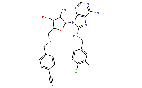 5'-O-[(4-Cyanophenyl)methyl]-8-[[(3,4-dichlorophenyl)methyl]amino]-adenosine