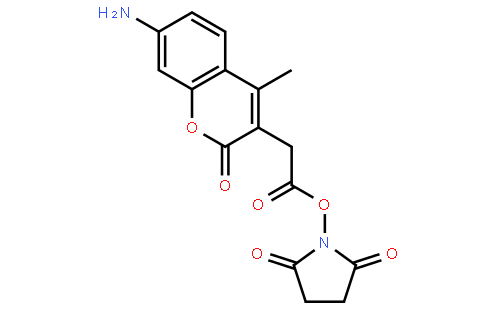 AMCA, SE  [7-Amino-4-methyl-3-coumarinacetic acid N-succinimidyl ester]