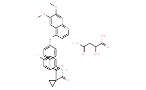 1-N-[4-(6,7-dimethoxyquinolin-4-yl)oxyphenyl]-1-N'-(4-fluorophenyl)cyclopropane-1,1-dicarboxamide,(2S)-2-hydroxybutanedioic acid