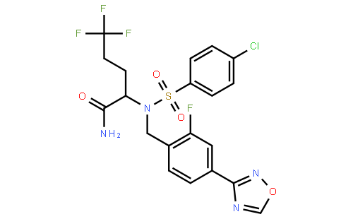 (2R)-2-[N-[(4-氯苯基)磺酰基]-N-[2-氟-4-(1,2,4-恶二唑-3-基)苄基]氨基]-5,5,5-三氟戊酰胺