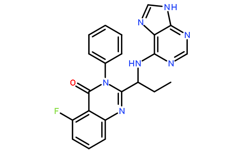 5-Fluoro-3-phenyl-2-[(1S)-1-(9H-purin-6-ylamino)propyl]-4(3H)-qui nazolinone