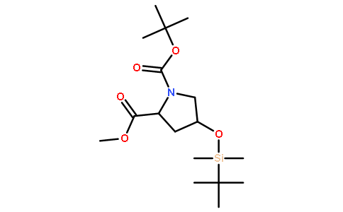 1,2-Pyrrolidinedicarboxylic acid, 4-[[(1,1-dimethylethyl)dimethylsilyl]oxy]-, 1-(1,1-dimethylethyl) 2-methyl ester, (2S,