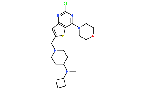 1-((2-Chloro-4-morpholinothieno[3,2-d]pyrimidin-6-yl)methyl)-N-cyclobutyl-N-methylpiperidin-4-amine