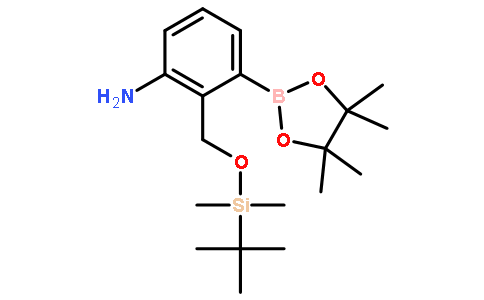 2-(((tert-Butyldimethylsilyl)oxy)methyl)-3-(4,4,5,5-tetramethyl-1,3,2-dioxaborolan-2-yl)aniline