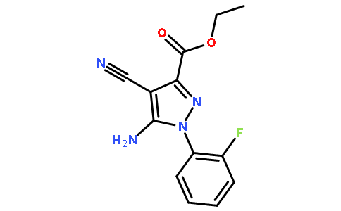 Ethyl 5-amino-4-cyano-1-(2-fluorophenyl)-1H-pyrazole-3-carboxylate