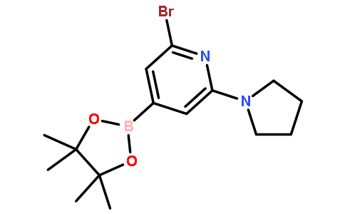 2-Bromo-6-(pyrrolidin-1-yl)-4-(4,4,5,5-tetramethyl-1,3,2-dioxaborolan-2-yl)pyridine