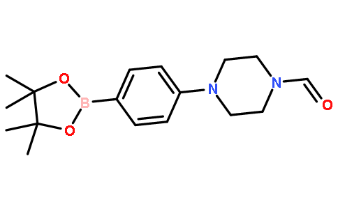 4-(4-(4,4,5,5-Tetramethyl-1,3,2-dioxaborolan-2-yl)phenyl)piperazine-1-carbaldehyde