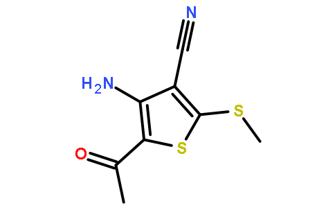 2-acetyl-3-amino-4-cyano-5(methylthio)thiophene