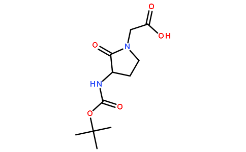 2-(3-((tert-Butoxycarbonyl)amino)-2-oxopyrrolidin-1-yl)acetic acid