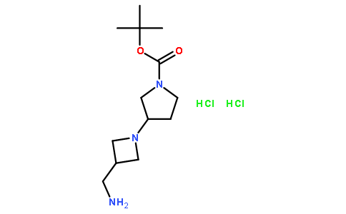 tert-Butyl 3-(3-(aminomethyl)azetidin-1-yl)pyrrolidine-1-carboxylate dihydrochloride