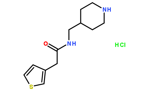 N-(Piperidin-4-ylmethyl)-2-(thiophen-3-yl)acetamide hydrochloride