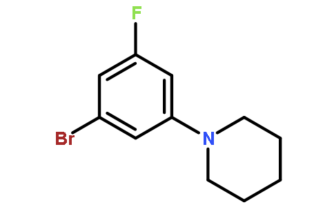 1-Bromo-3-fluoro-5-piperidinobenzene
