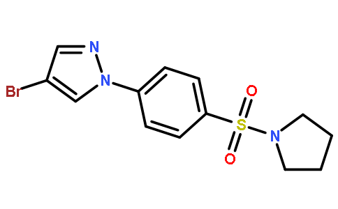 4-Bromo-1-(4-(pyrrolidin-1-ylsulfonyl)phenyl)-1H-pyrazole