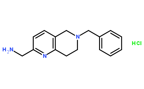 (6-Benzyl-5,6,7,8-tetrahydro-1,6-naphthyridin-2-yl)methanamine hydrochloride