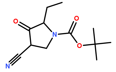 tert-butyl 4-cyano-2-ethyl-3-oxopyrrolidine-1-carboxylate