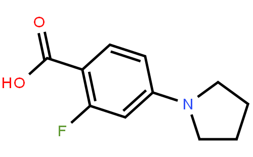 2-Fluoro-4-pyrrolidinobenzoic Acid