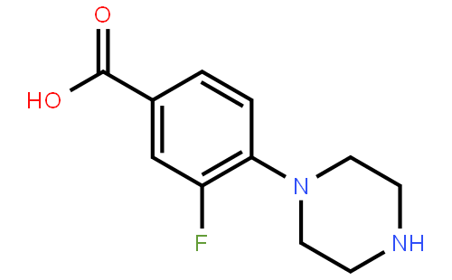 3-Fluoro-4-piperazinobenzoic Acid