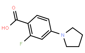 2-Fluoro-4-pyrrolidinobenzoic Acid