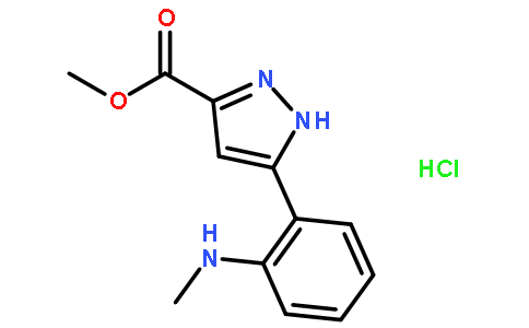 Methyl 5-(2-(methylamino)phenyl)-1H-pyrazole-3-carboxylate hydrochloride