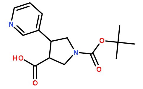 trans-1-(tert-Butoxycarbonyl)-4-(pyridin-3-yl)pyrrolidine-3-carboxylic acid