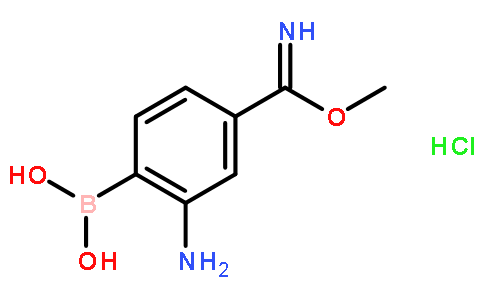 (2-Amino-4-(imino(methoxy)methyl)phenyl)boronic acid hydrochloride