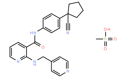 N-[4-(1-氰基环戊基)苯基]-2-[(4-吡啶甲基)氨基]-3-吡啶甲酰胺甲磺酸盐