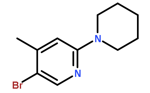 5-Bromo-4-methyl-2-(1-piperidinyl)pyridine