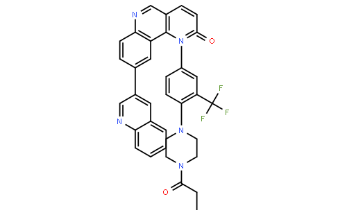 1-[4-[4-(1-氧代丙基)-1-哌嗪基]-3-(三氟甲基)苯基]-9-(3-喹啉基)苯并[h]-1,6-萘啶-2(1H)-酮