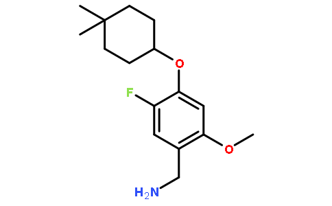 (4-((4,4-Dimethylcyclohexyl)oxy)-5-fluoro-2-methoxyphenyl)methanamine