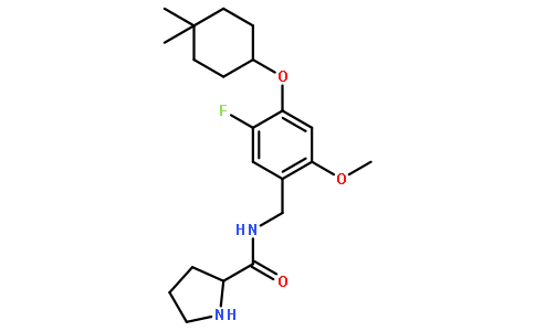 (S)-N-(4-((4,4-Dimethylcyclohexyl)oxy)-5-fluoro-2-methoxybenzyl)pyrrolidine-2-carboxamide