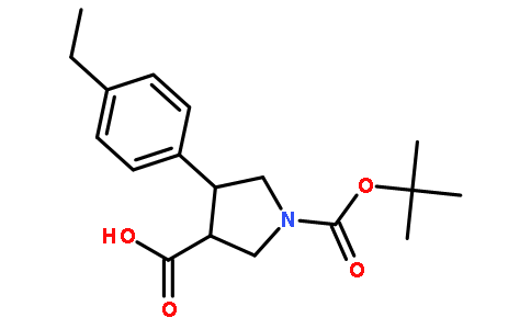 Boc-(+/-)-trans-4-(4-ethyl-phenyl)-pyrrolidine-3-carboxylic acid
