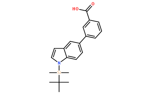 3-(1-(tert-Butyldimethylsilyl)-1H-indol-5-yl)benzoic acid