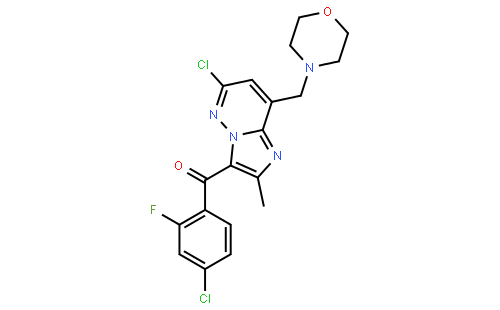(4-Chloro-2-fluorophenyl)(6-chloro-2-methyl-8-(morpholinomethyl)imidazo[1,2-b]pyridazin-3-yl)methanone
