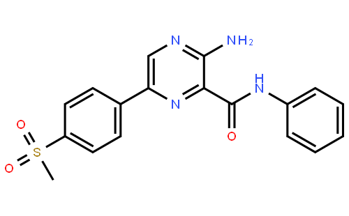 3-氨基-6-[4-(甲基磺酰基)苯基]-N-苯基-2-吡嗪甲酰胺