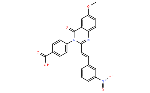 4-[6-Methoxy-2-[(1E)-2-(3-nitrophenyl)ethenyl]-4-oxo-3(4H)-quinazolinyl]-benzoic Acid