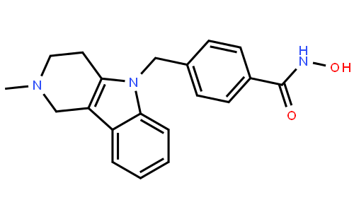 N-Hydroxy-4-((2-methyl-3,4-dihydro-1H-pyrido[4,3-b]indol-5(2H)-yl)methyl)benzamide 2,2,2-trifluoroacetate