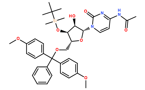 N-(1-((2R,3R,4S,5R)-5-((Bis(4-methoxyphenyl)(phenyl)methoxy)methyl)-4-((tert-butyldimethylsilyl)oxy)-3-hydroxytetrahydrofuran-2-yl)-2-oxo-1,2-dihydropyrimidin-4-yl)acetamide