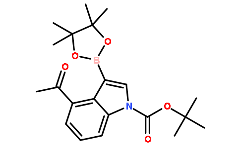 tert-Butyl 4-acetyl-3-(4,4,5,5-tetramethyl-1,3,2-dioxaborolan-2-yl)-1H-indole-1-carboxylate