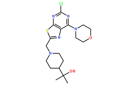 2-(1-((5-Chloro-7-morpholinothiazolo[5,4-d]pyrimidin-2-yl)methyl)piperidin-4-yl)propan-2-ol
