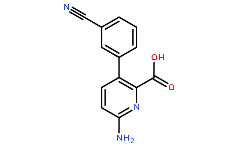 6-Amino-3-(3-cyanophenyl)picolinic acid