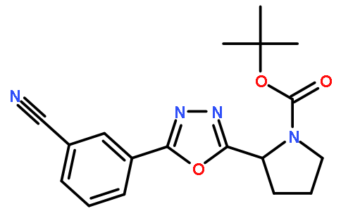 (S)-tert-butyl 2-(5-(3-cyanophenyl)-1,3,4-oxadiazol-2-yl)pyrrolidine-1-carboxylate