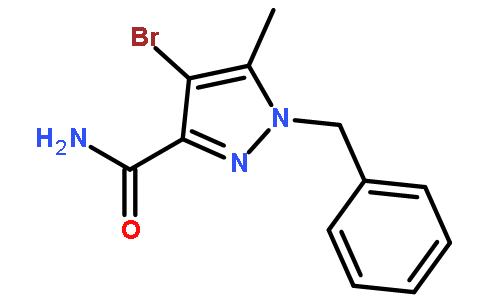 1-Benzyl-4-bromo-5-methyl-1H-pyrazole-3-carboxamide