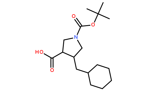 (3R,4R)-1-[(叔丁氧基)羰基]-4-(环己基甲基)吡咯烷-3-羧酸
