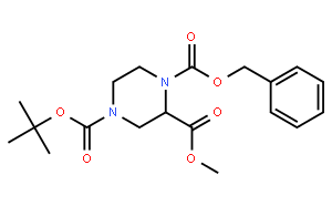 (+/-)-1-苄氧羰基-4-Boc-哌嗪-2-羧酸甲酯