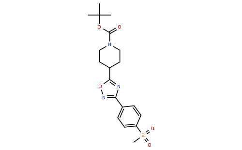 3-[4-(Methylsulfonyl)phenyl]-5-(1-Boc-4-piperidyl)-1,2,4-oxadiazole