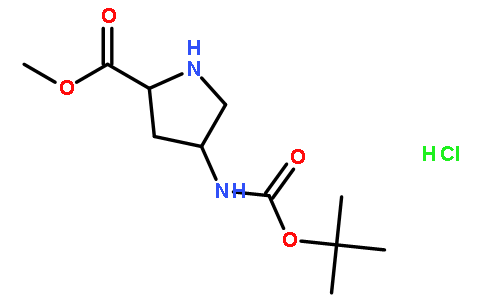 (2R,4R)-Methyl 4-((tert-butoxycarbonyl)amino)pyrrolidine-2-carboxylate hydrochloride