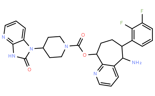 [(5S,6S,9R)-5-amino-6-(2,3-difluorophenyl)-6,7,8,9-tetrahydro-5H-cyclohepta[b]pyridin-9-yl] 4-(2-oxo-3H-imidazo[4,5-b]pyridin-1-yl)piperidine-1-carboxylate